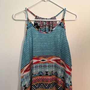 by & by  large patterned cami top.